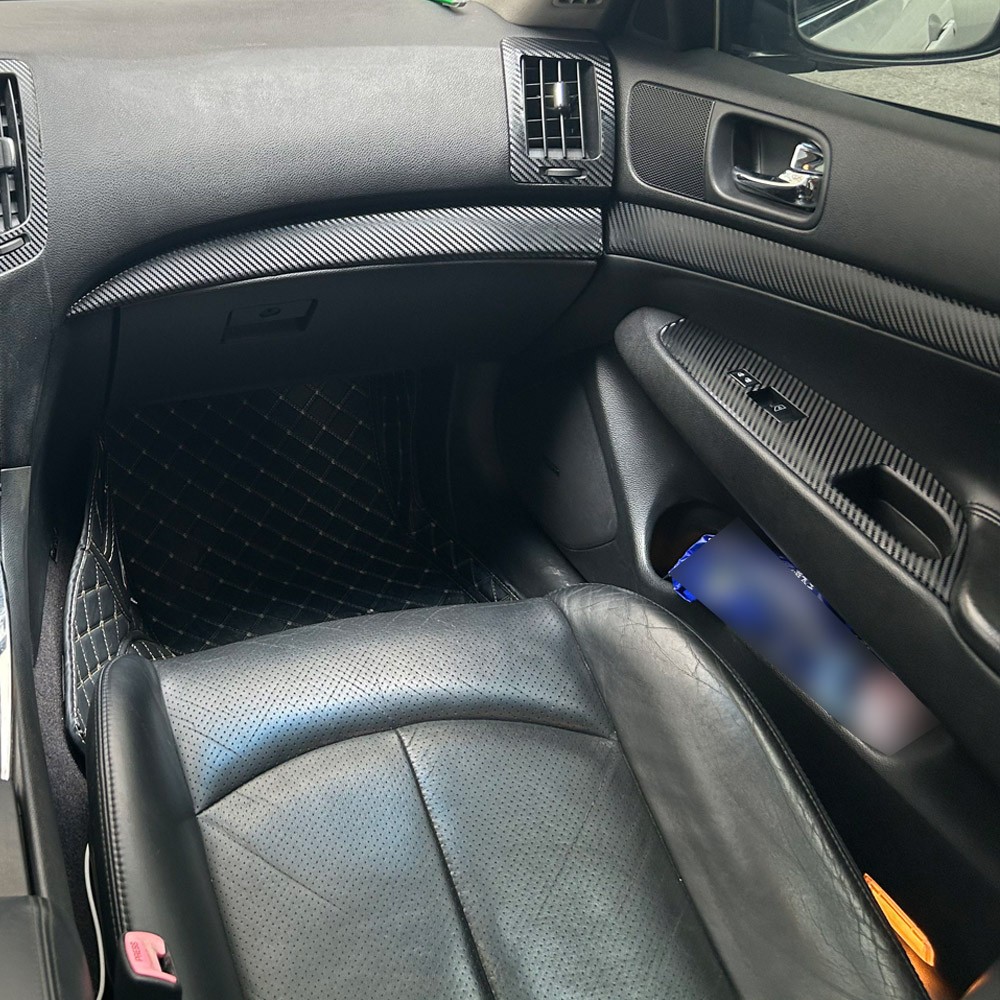 For Infiniti G25 G37 2007-2013 3D Carbon Fiber Pattern Interior DIY Trim Decals