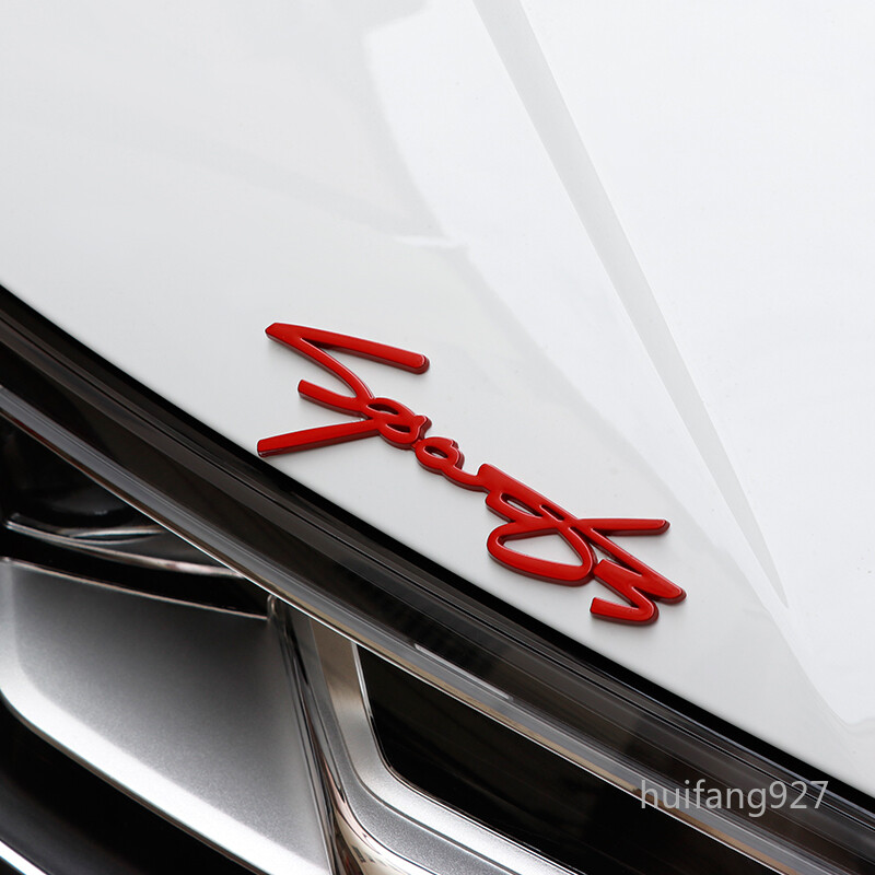 Auto Metal 3D SPORT Rear Trunk Lid Body Badge Emblem Decal Racing Car Custom