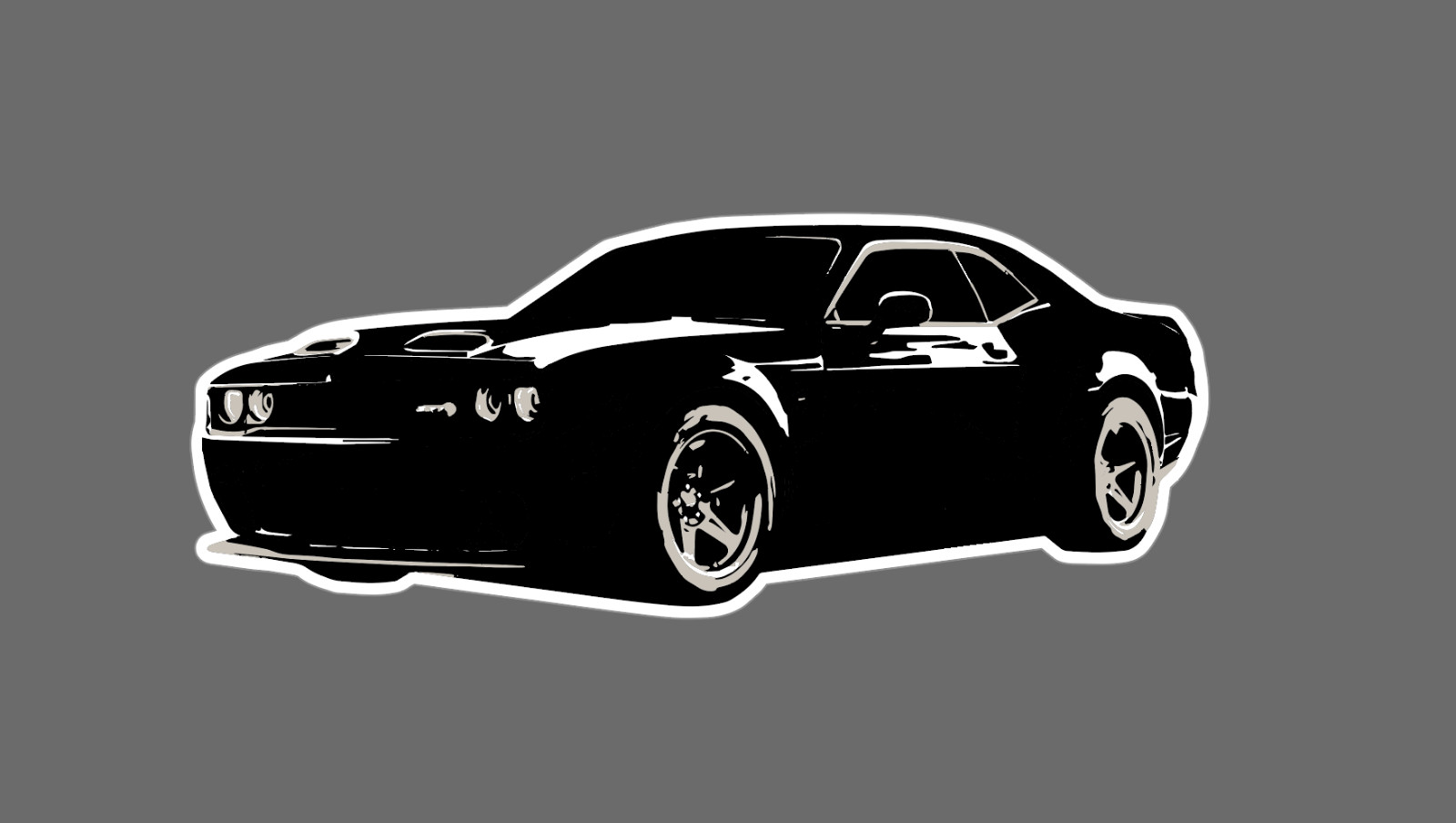 Dodge Challenger SRT Hellcat Red Sticker RS Window Decal Sticker 3 for 1