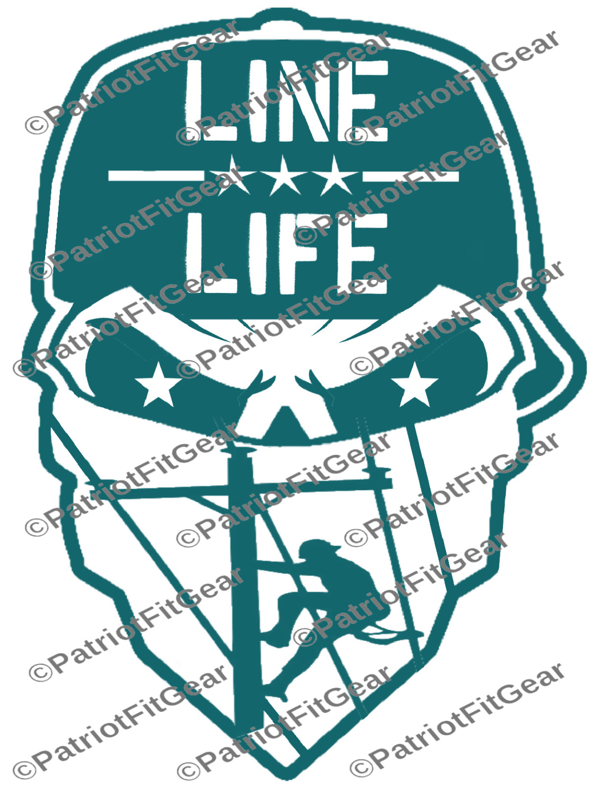 Lineman life,Line Work,Skull,Lineman,Got Power Thank A Lineman,Vinyl Decal