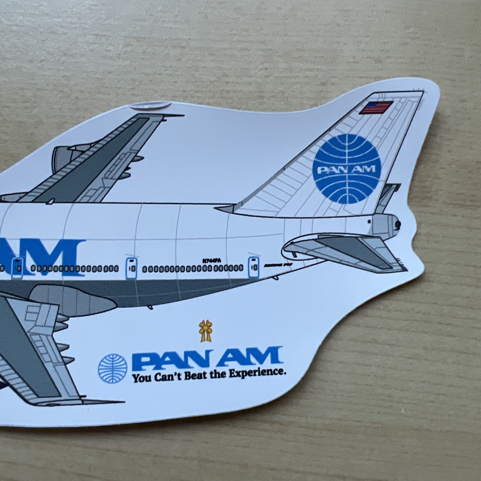 Sticker Pan Am B747-100 Désert Storm 3 Inches X 6 Inches Clipper Ocean Spray