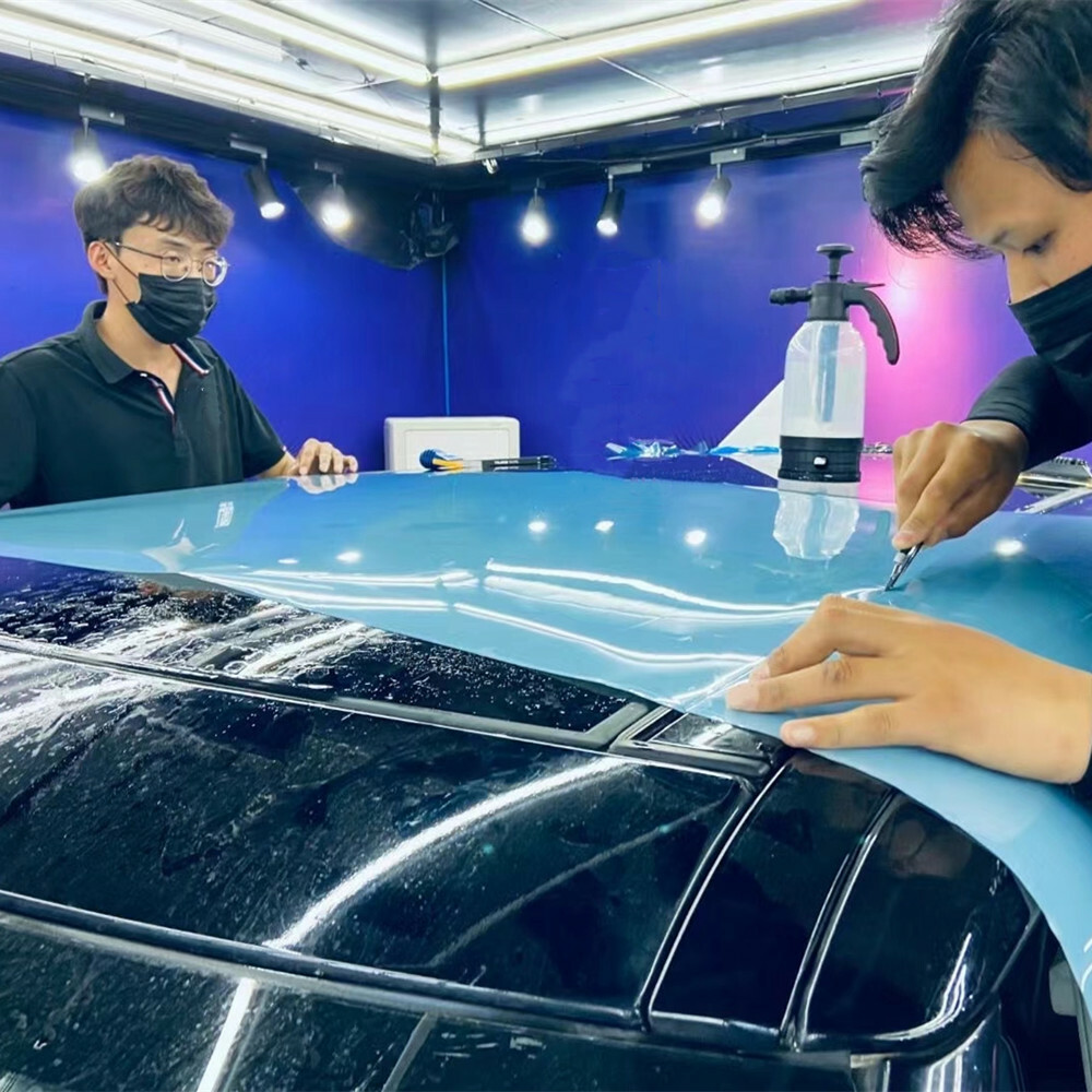 10mil Blue Car Sunroof PPF Car Sunroof Window Vinyl DecalsTPU Vehicles Sticker