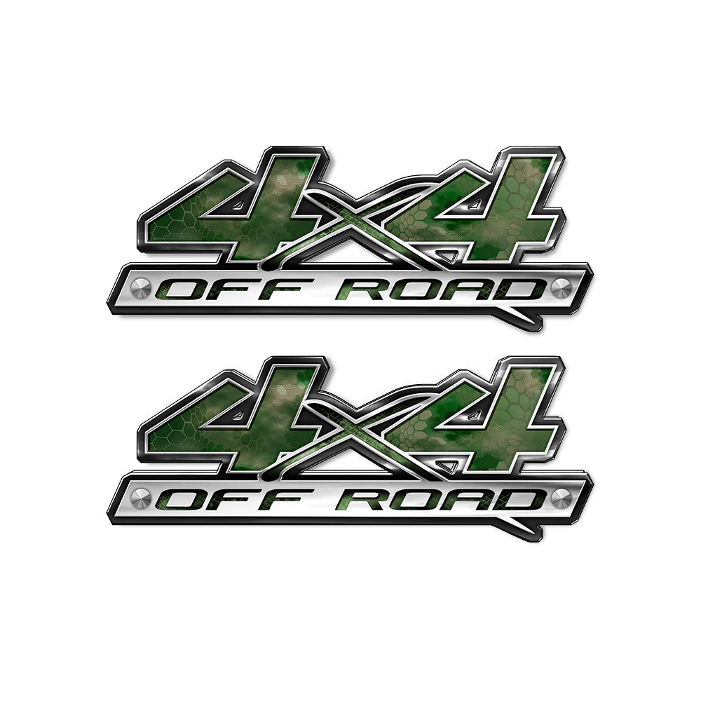4X4 OFF ROAD Decals – Chameleon Camo Forest Green Truck Stickers – 2 Pack A42BLO