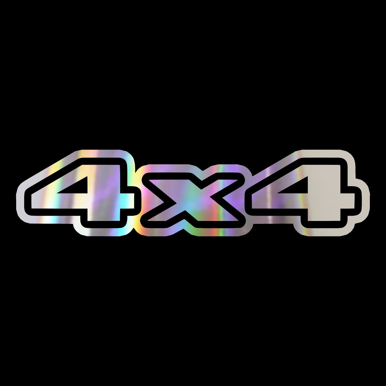 4×4 Sticker – 2 Pack of 4×4 Decals – Choose Chrome Color and Size by length