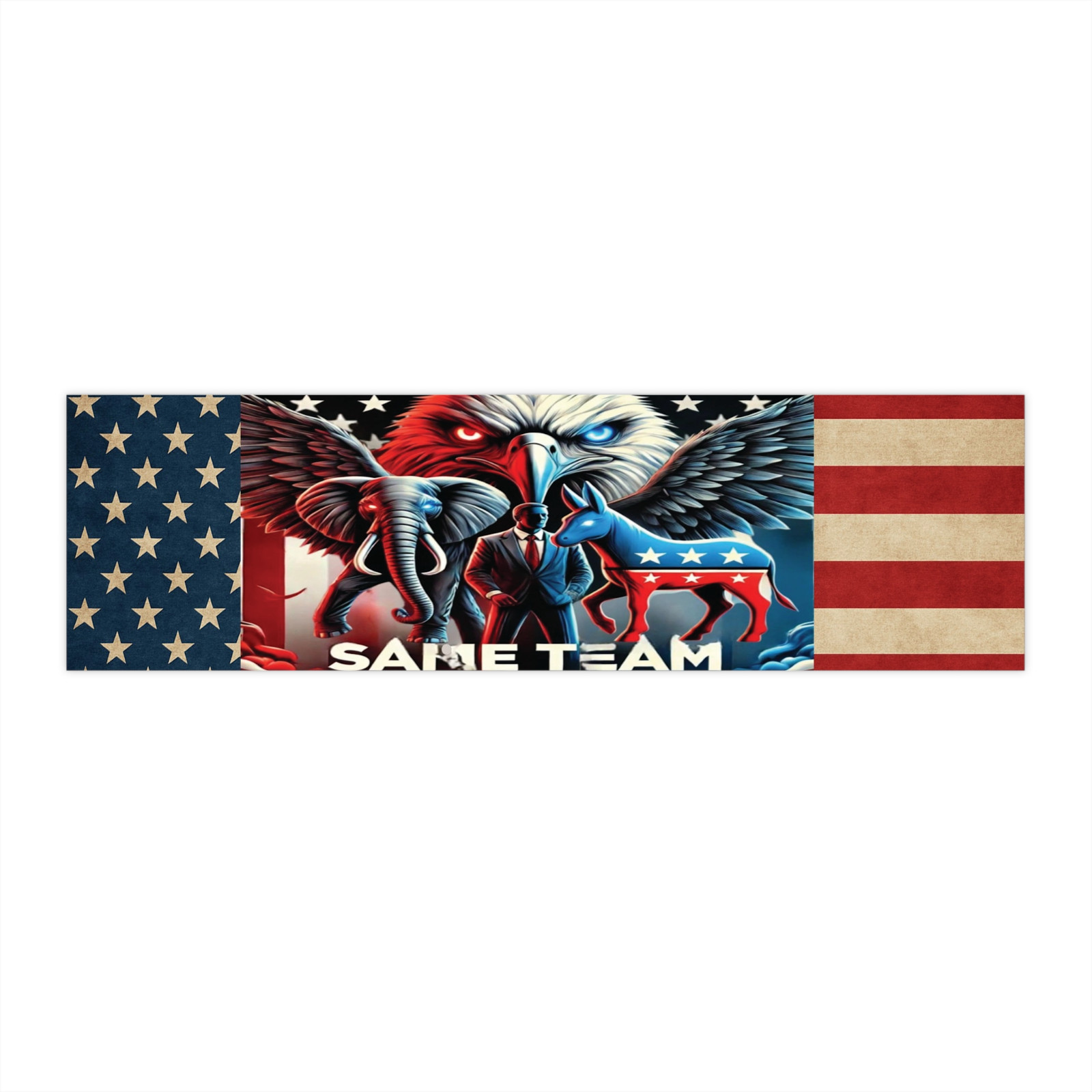 USA Same Team Bumper Sticker | Republican and Democrats