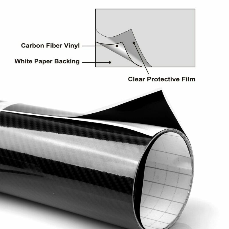 7D Waterproof Carbon Fiber Vinyl Car Wrap Sheet Roll Film Sticker Decal Paper