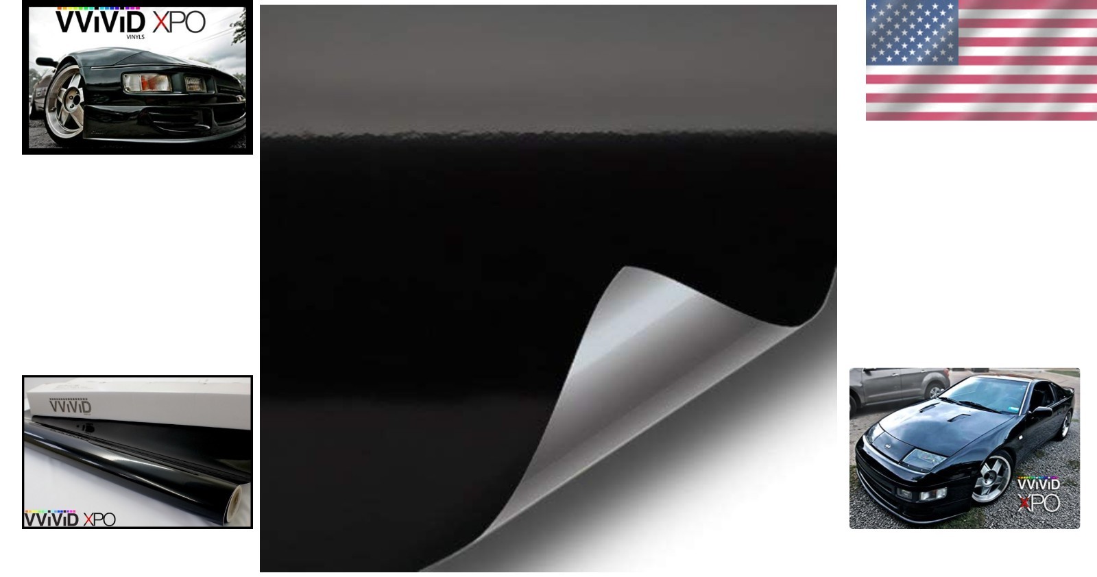Durable Gloss Black Vinyl Adhesive Film 24x12in – No Mess, Easy Installation