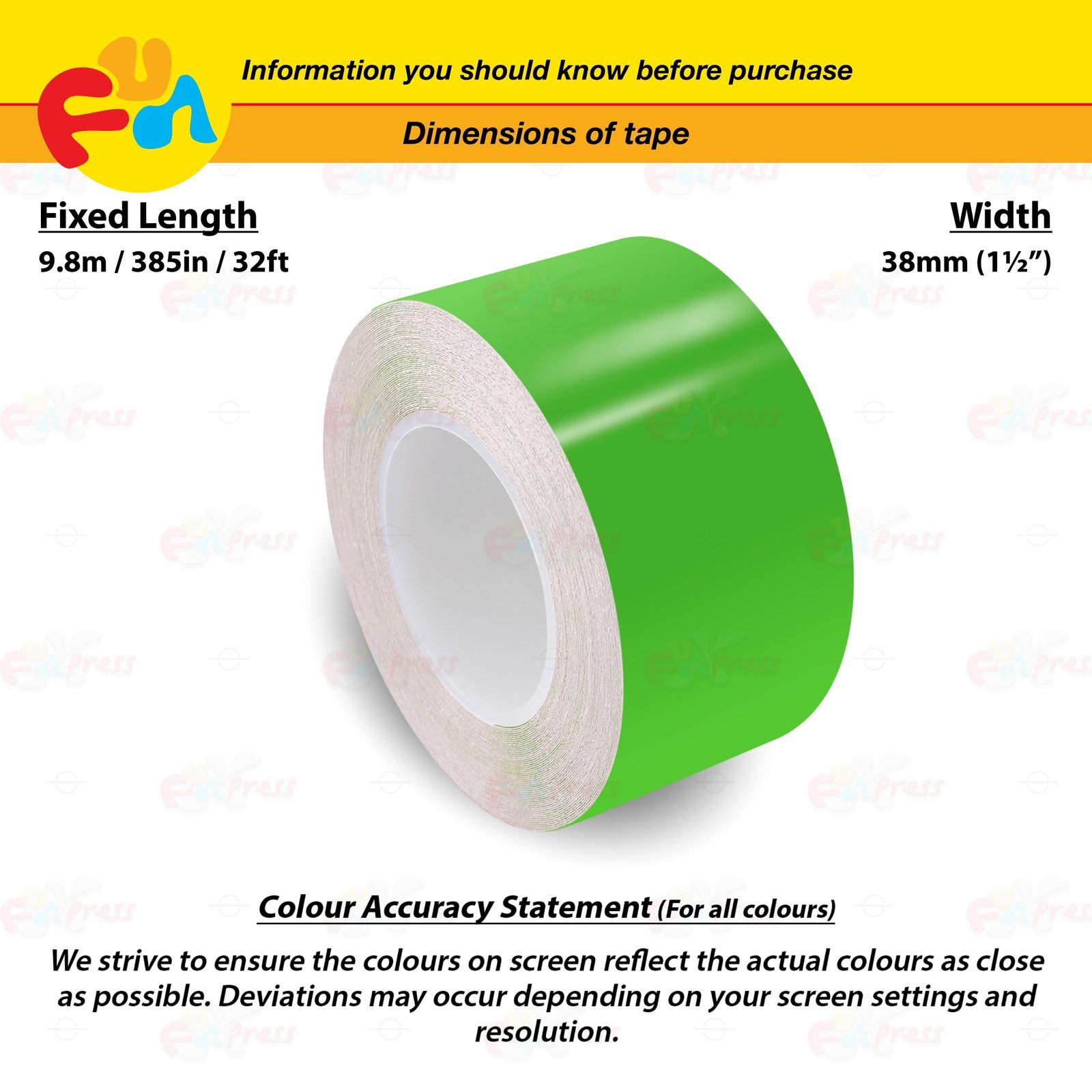 LIME GREEN 1-1/2″ PIN STRIPE Car Model Motorcycle Decal TAPE Vinyl Sticker 38mm