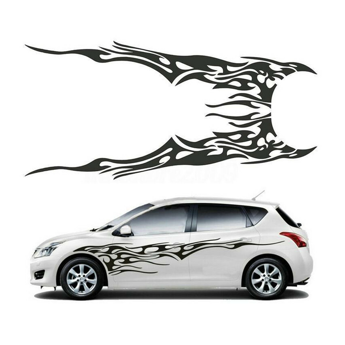 1 Set Sides Car Sticker Vinyl DIY Graphics Decal Decoration kit For Truck Black