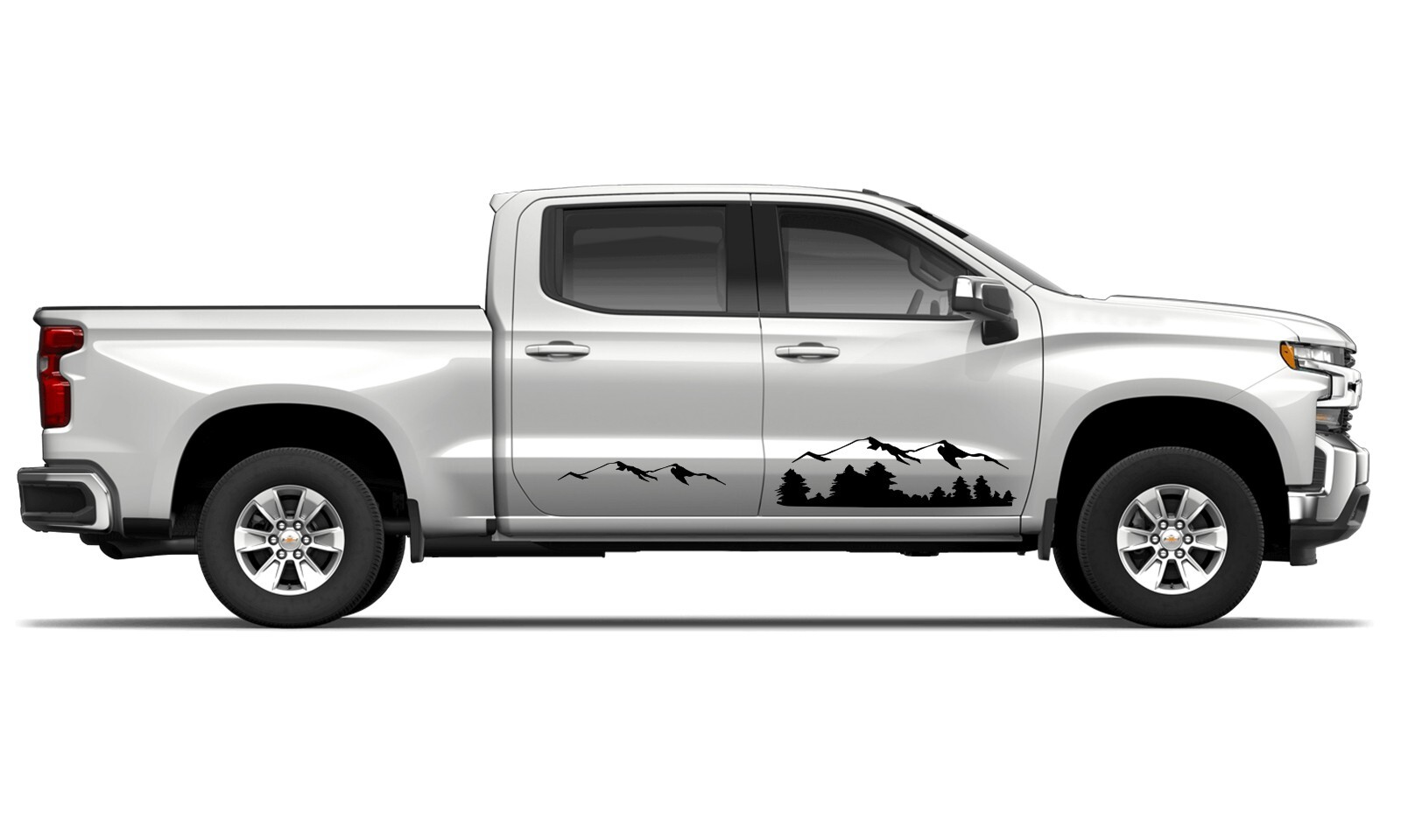 Door mountain graphics stickers decal compatible with Chevrolet Silverado