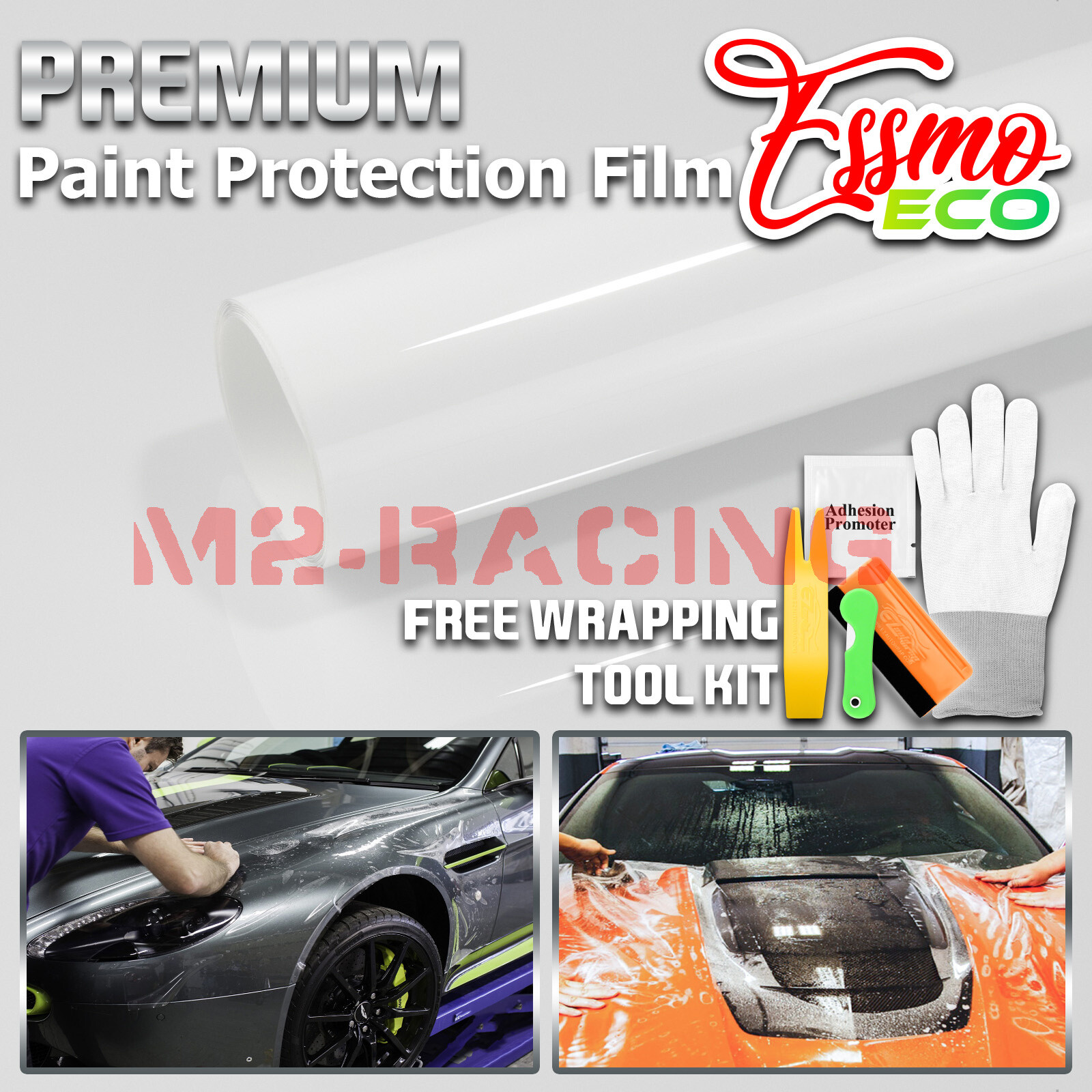 PPF Paint Protection Film ECO Gloss Clear Invisible Scratches Shield 7.5mil Bra