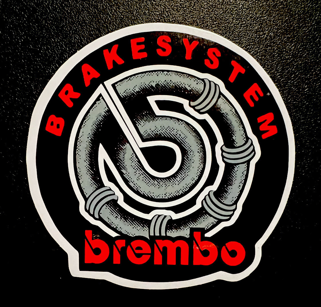 Brembo Brake Systems Approx Size 3-1/4” Round Gloss Finish Self Adhesive