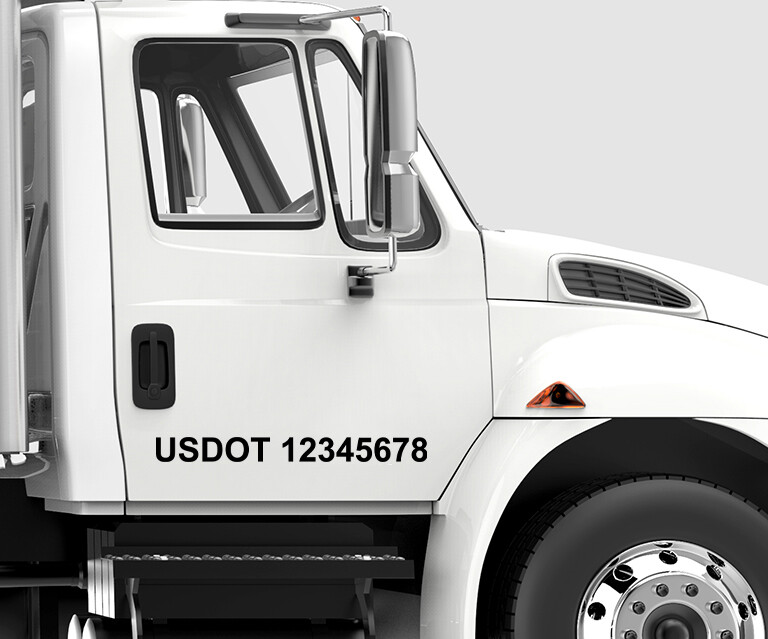 Set of 2 USDOT Number Vinyl Decals – Interstate Trucking Registration Stickers