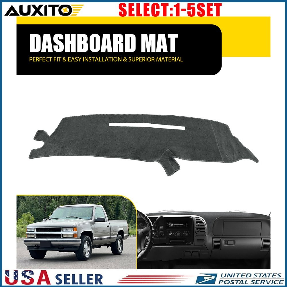Gray Dashboard Mat For 1997-1998 Chevrolet Silverado C2500 C3500 Dash Cover 1-5X