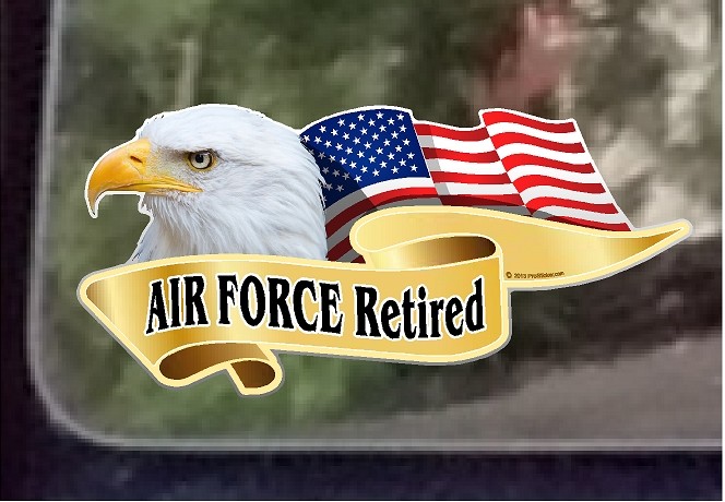 ProSticker 928 (One) 3″ x 6″ American Patriotic Air Force Retired Decal Sticker