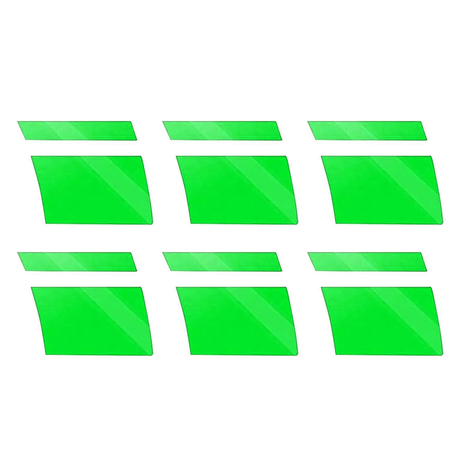 Ferianl 6PCS Car Tire Stickers, Reflective Wheel 3.93 x 2.75 Inches, green