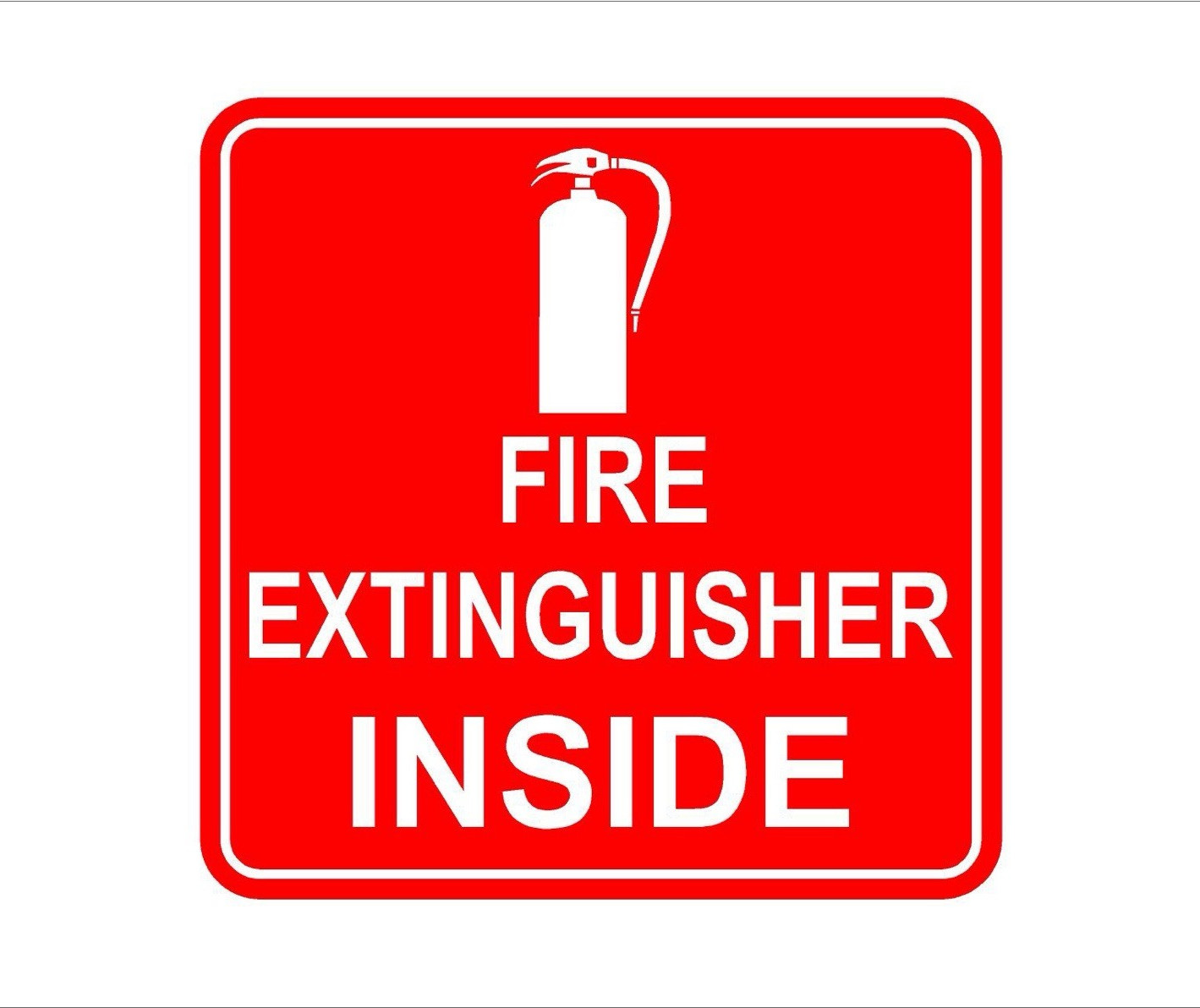 Fire Extinguisher Inside Decal Sticker Fits Car Truck Toolbox Free Shipping!