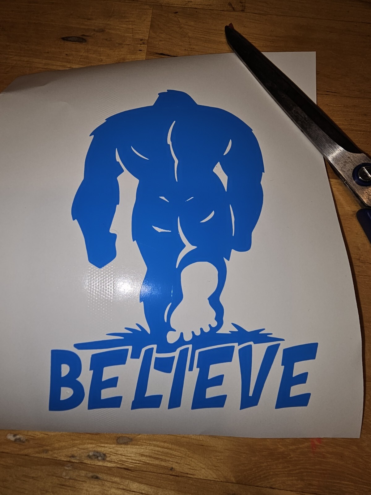 Bigfoot Believe vinyl sticker funny decal for car window