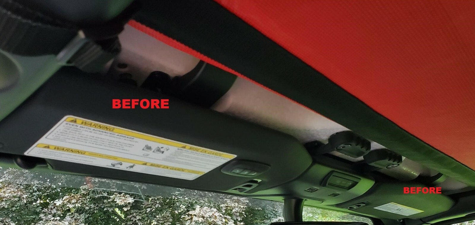 Sun Visor Warning Label Decal for 2018 – 2023 Jeep Wrangler JL American Flag