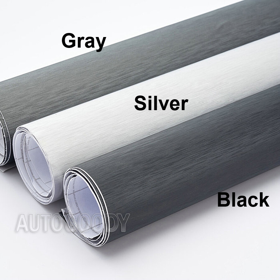 180″ x 60″ Silver Brushed Aluminum Vinyl Film Wrap Air Bubble Free 15ft x 5ft