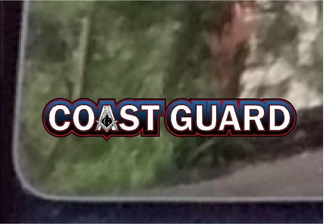 ProSticker 097.6L (Three) 1.5″ x 6″ Masonic Freemason Coast Guard Decals