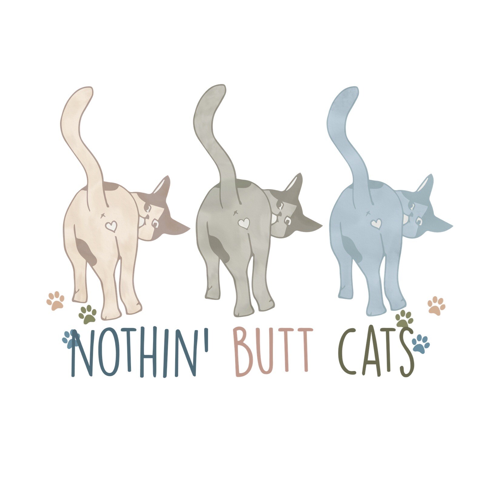4” Funny Cat Sticker Nothing Butt Cars Cute Meow Kitties Paws Rescue Adopt Pet