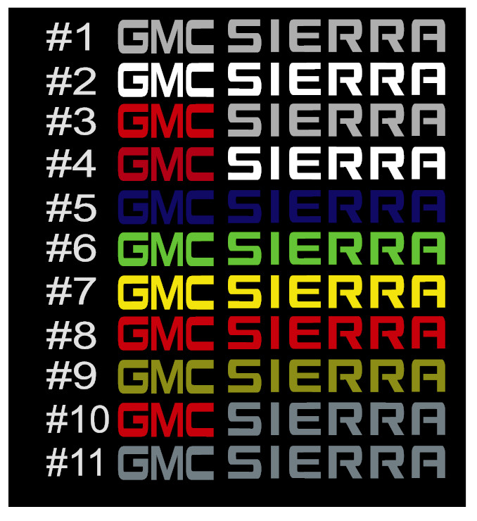 GMC SIERRA Windshield Sticker RED Logo Vinyl Decal American Muscle Truck US