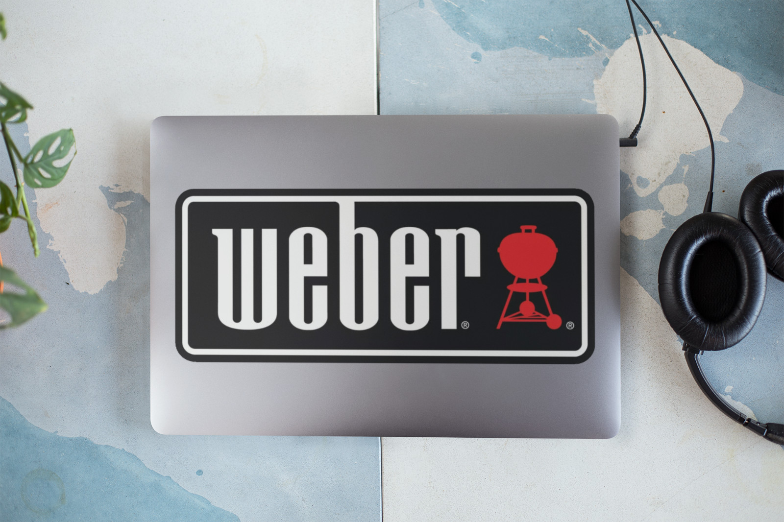 WEBER Grills LOGO BBQ Vinyl DECAL Barbeque Laptop Phone Sticker Multiple Sizes