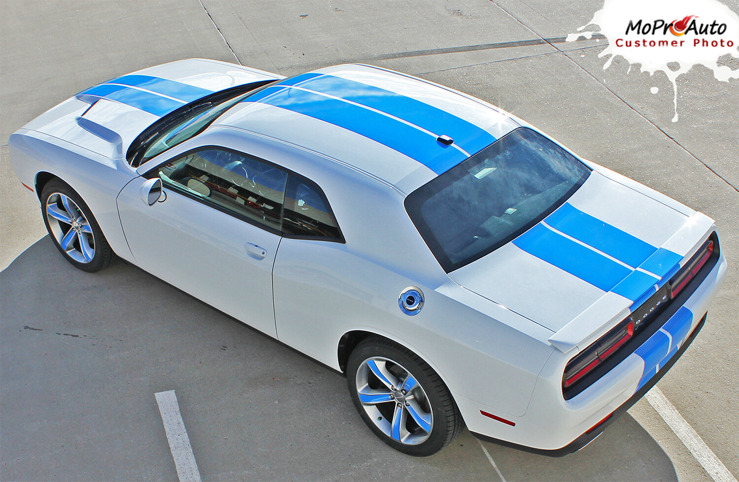 2015-2023 for Dodge Challenger Racing Stripes Rally Hood 3M Graphics Kit Decals