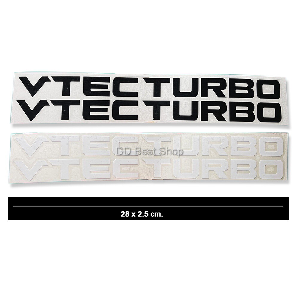 Sticker Dicut Decal JDM VTEC TURBO L/R For Honda Civic City Ctr TypeR FK Set2pcs