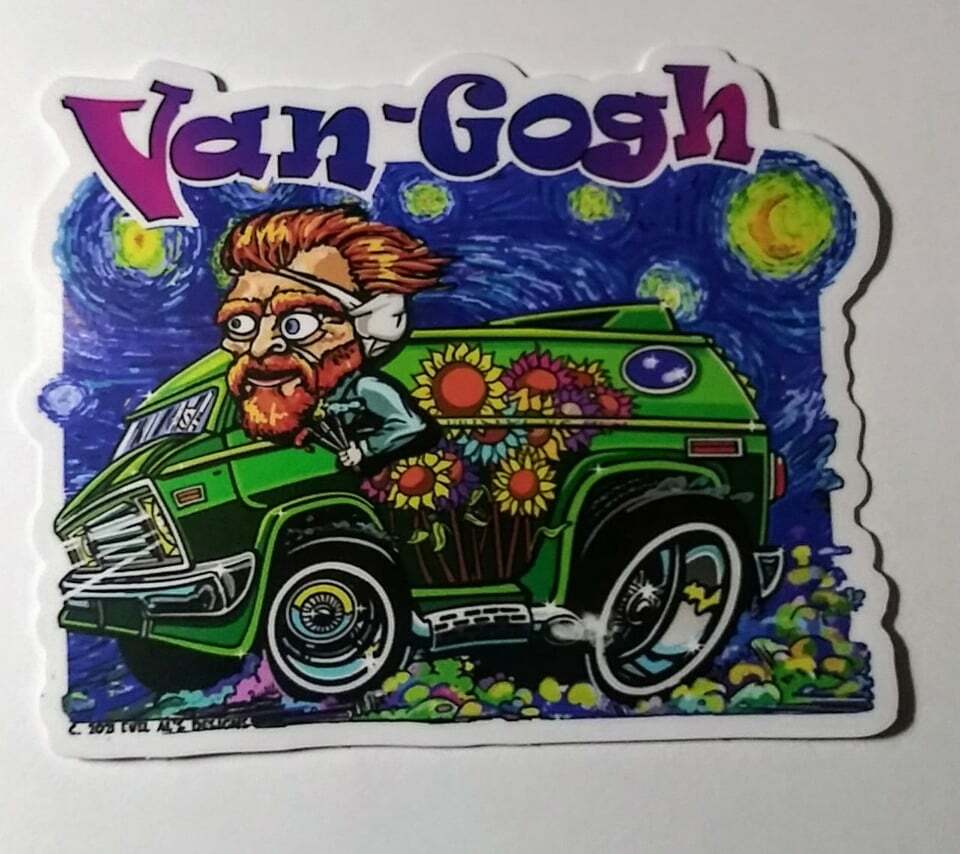 “VAN-GOGH” Psychedelia 4’X4′ Die Cut HD Vinyl Decal/Sticker by Evel AL