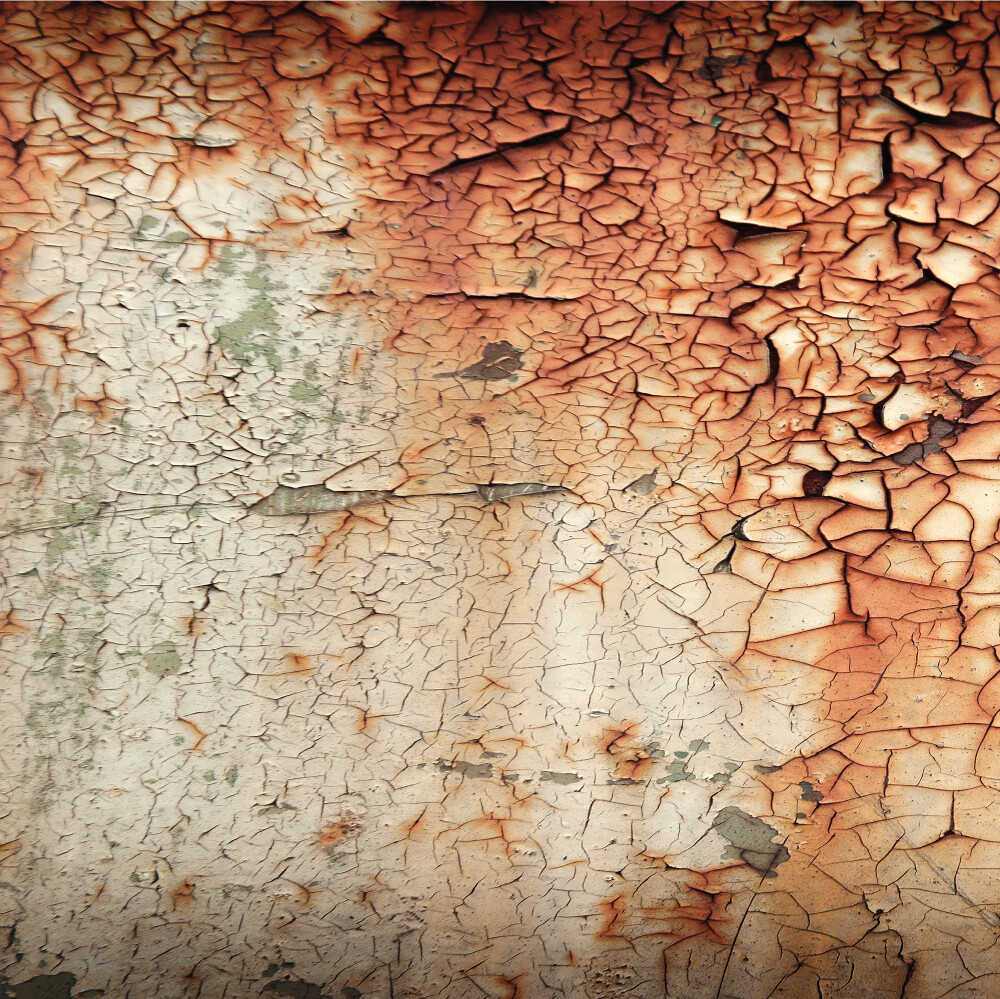 2-58″x360″ (720″ total) Rust Patina White Brown Green Grunge Boat Vehicle Wrap