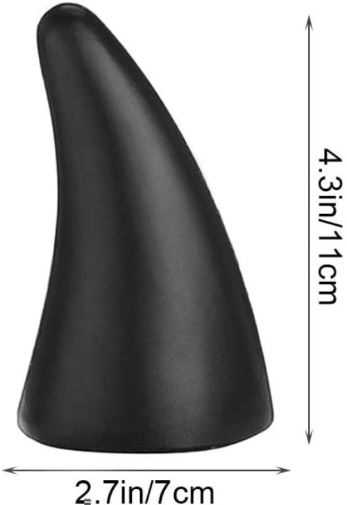 Classic Black Devil Horns Foam Sticker – Universal Fit for Cars and Motorcycles