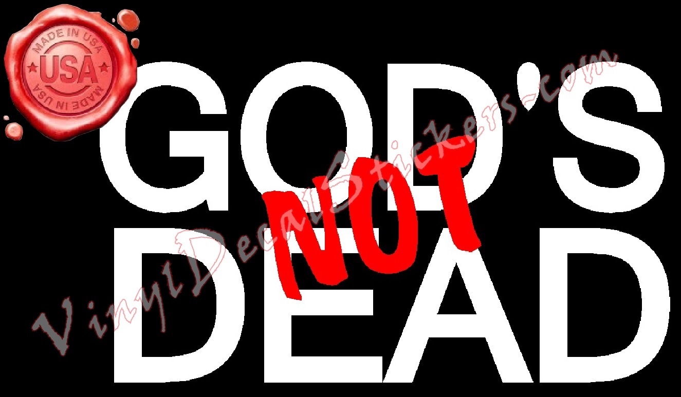 8″x4.5″ “GODS NOT DEAD” GND Vinyl Decal Stickers Religious Jesus Christian Bible