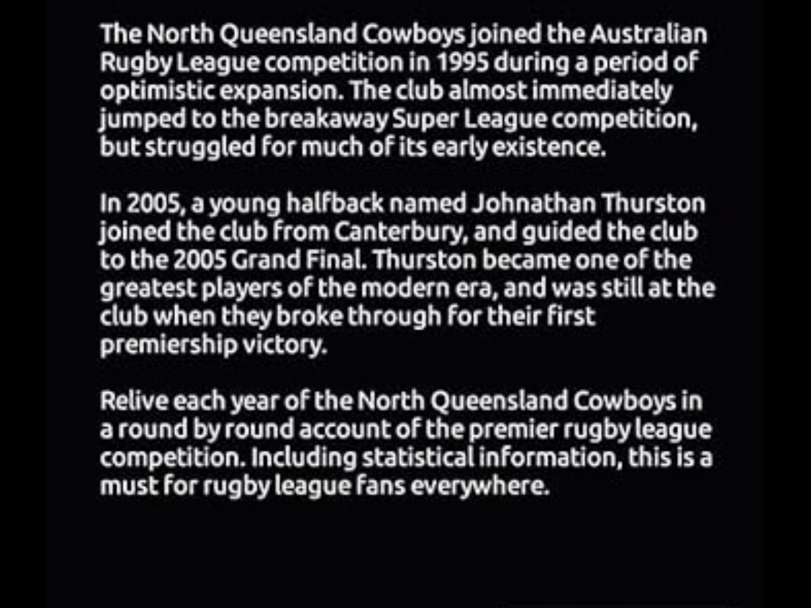 NRL North Queensland cowboys history RUGBY book,CHEAPEST,BRAND NEW,BEST SELLER 2