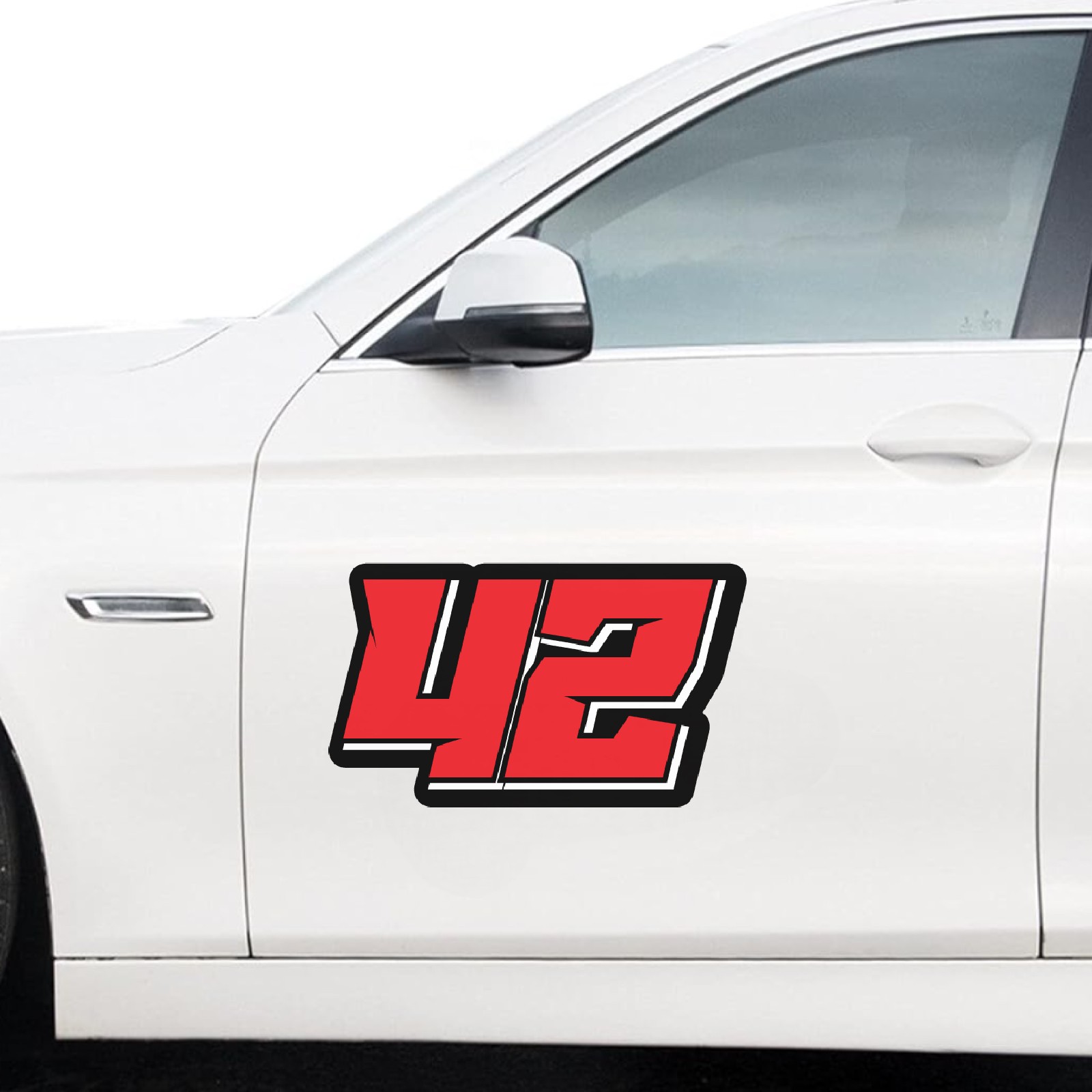 Motorsport Number Stickers 16 inch Height x1 for Cars Track Day Driving Event