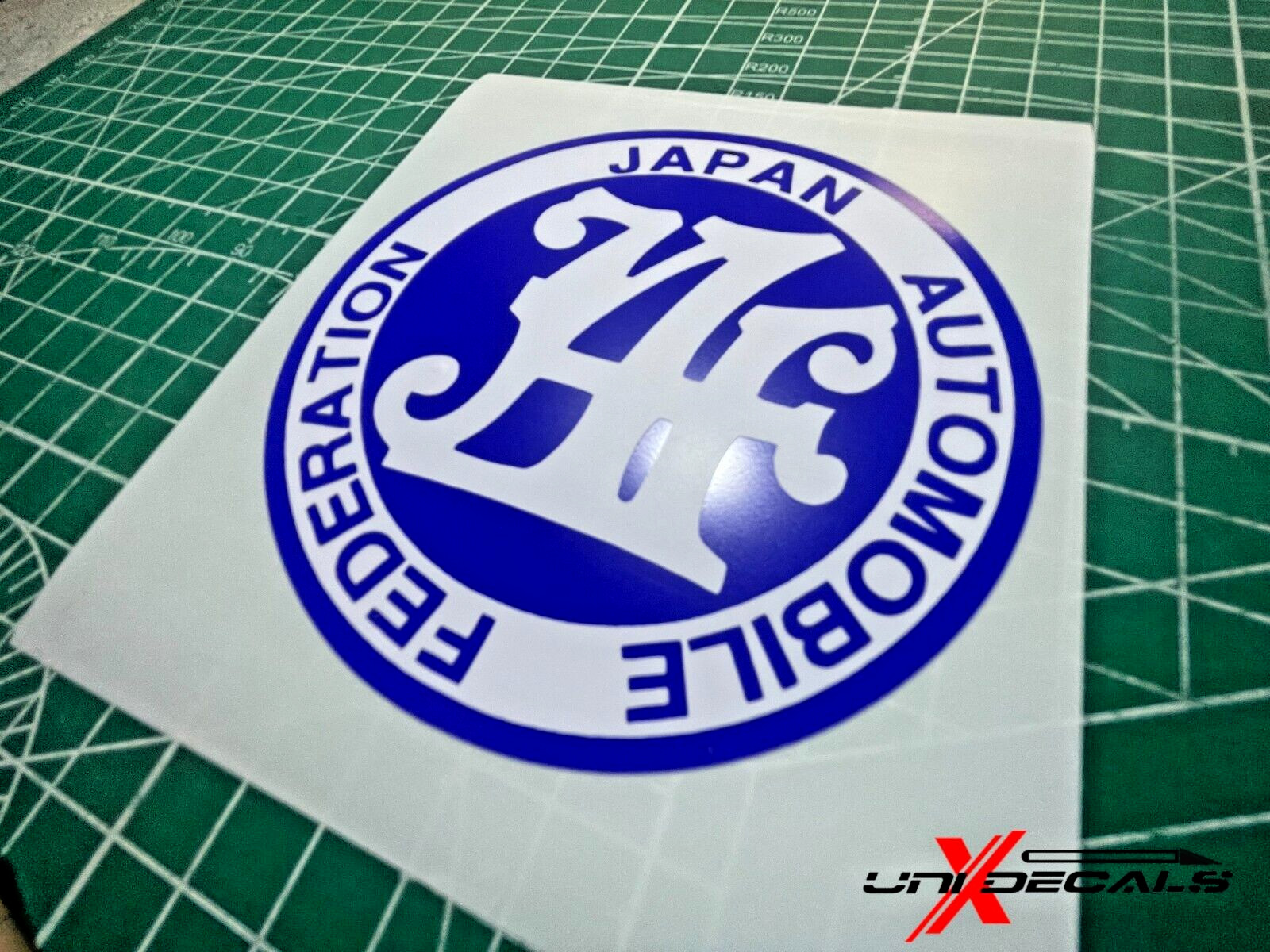 JAF Two layer Vinyl Sticker Badge 4×4 inches Size