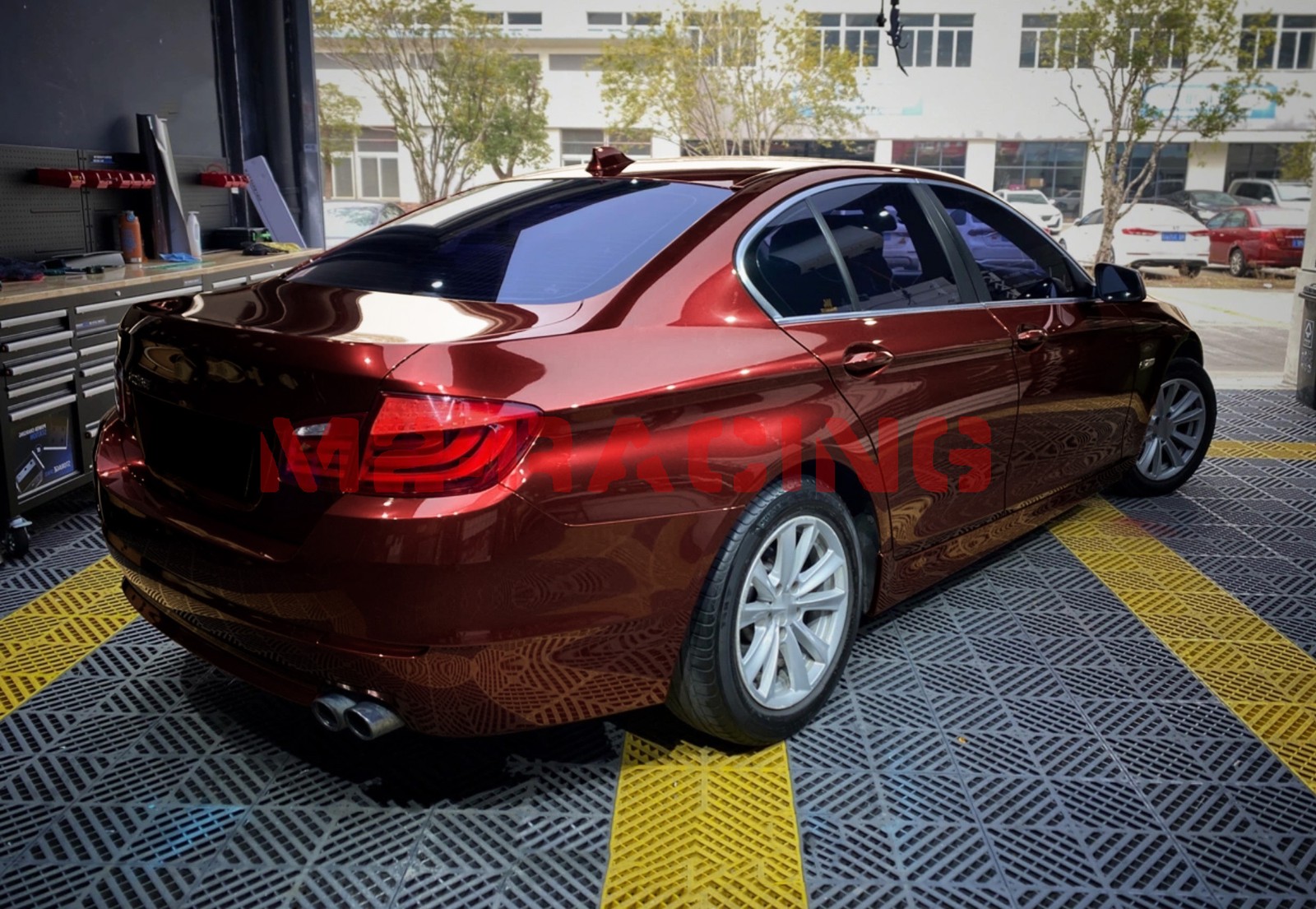 ESSMO PET Super Gloss Metallic Vampire Red Vehicle Vinyl Wrap Decal Like Paint