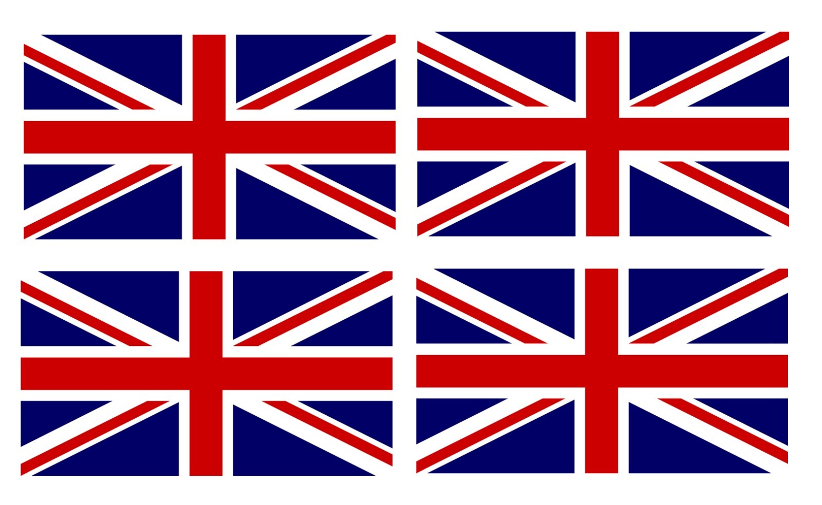 x4 United Kingdom Flag 4″ Sticker Vinyl Union Jack British Stickers Decals UK