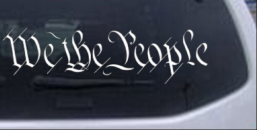 We The People US Constitution Car or Truck Window Laptop Decal Sticker 8X2.2