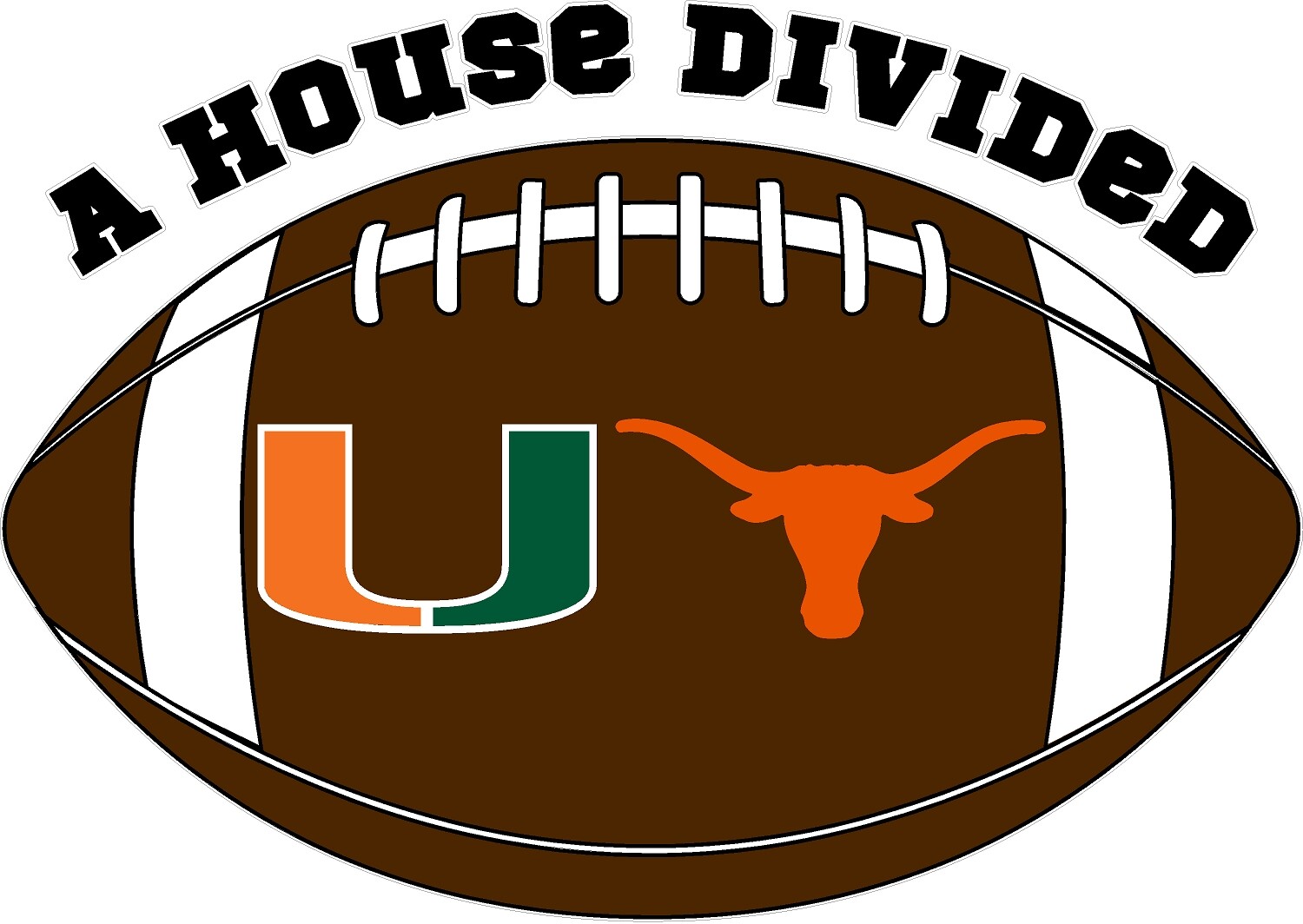 A House Divided Football Teams Decals