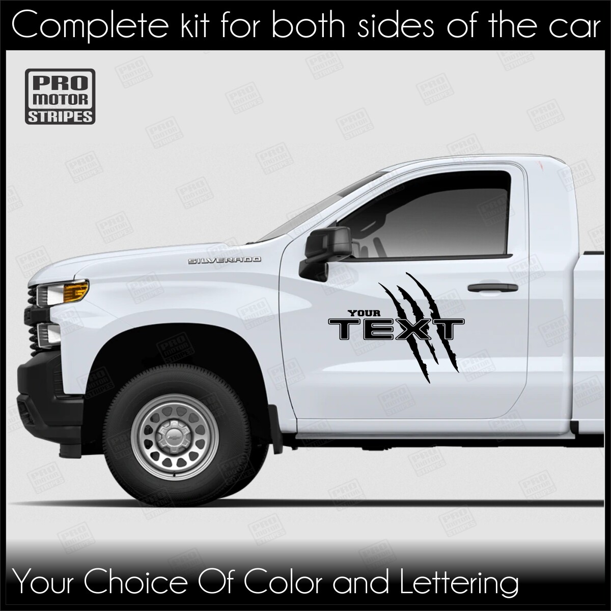 Universal Bed Accent Claw Marks Quarter Panel Decals Truck or SUV (Choose Color)