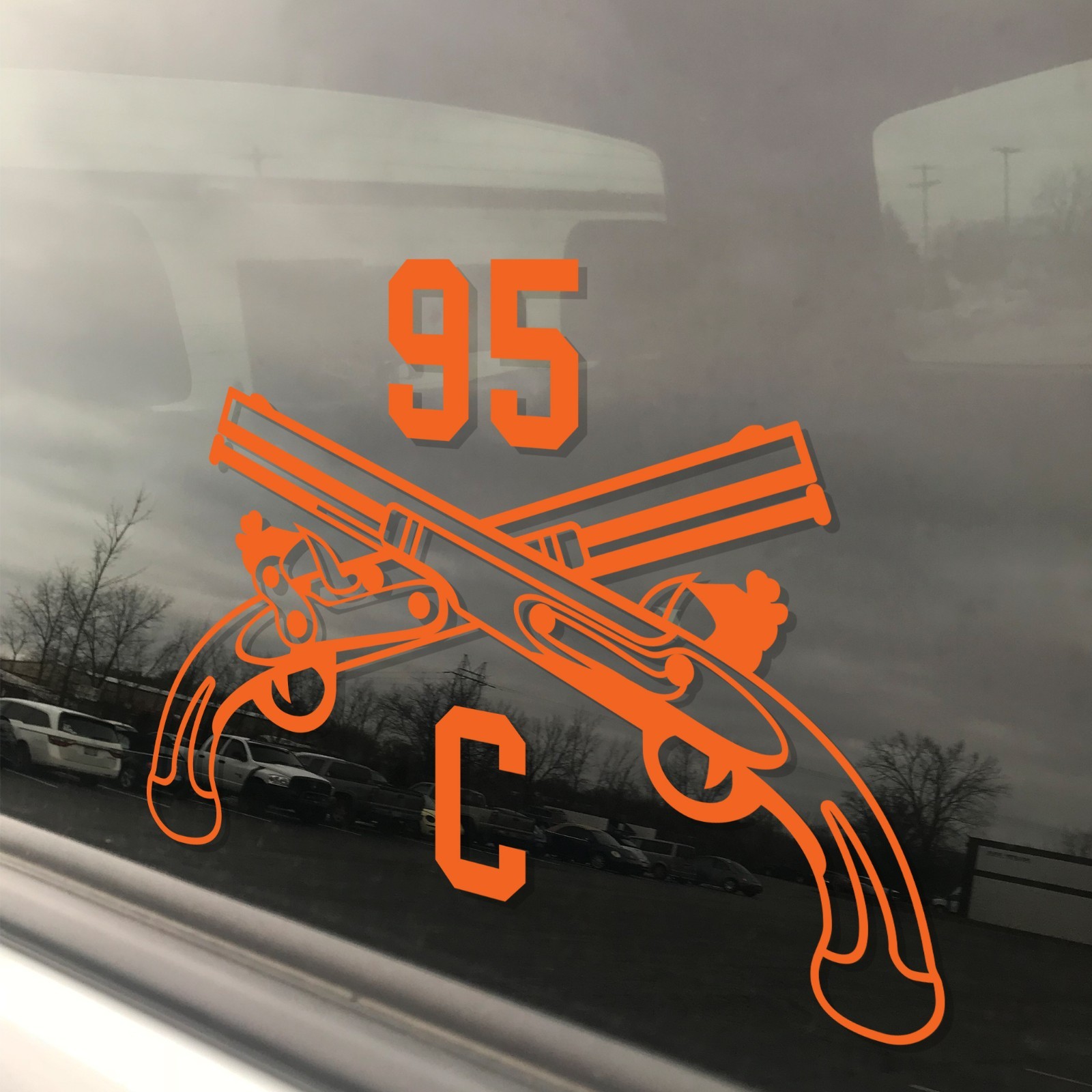 Army MOS 95C Correctional Specialist Crossed Pistols Insignia Decal 3″ x 5.5″