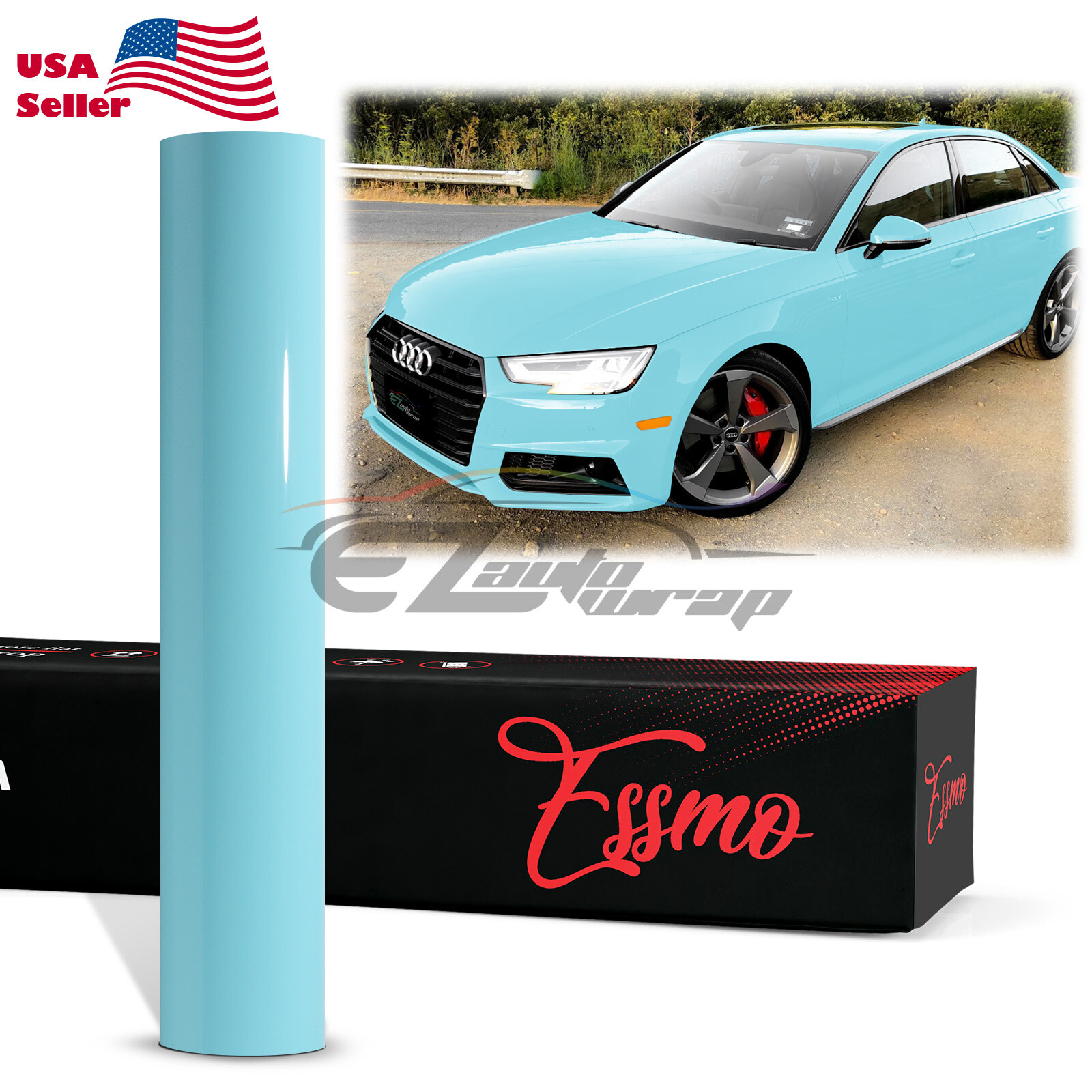 2pcs 4″x8″ Sample PPF Paint Protection Gloss Teal Invisible Scratches Shield