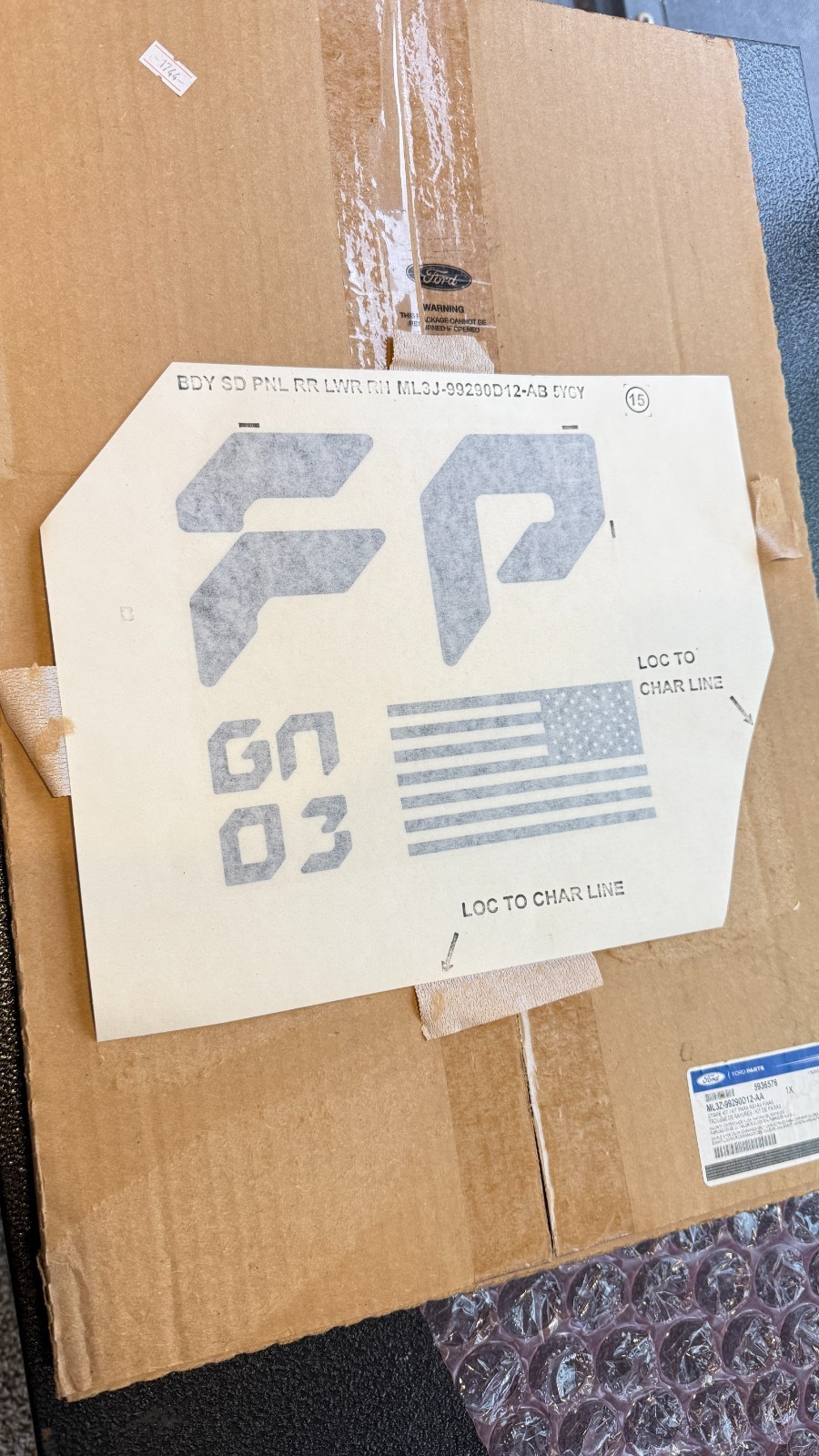 New OEM genuine Ford Raptor FP RH Rear Bed Decal 2021-2024 F150 ML3Z-99290D12-AA