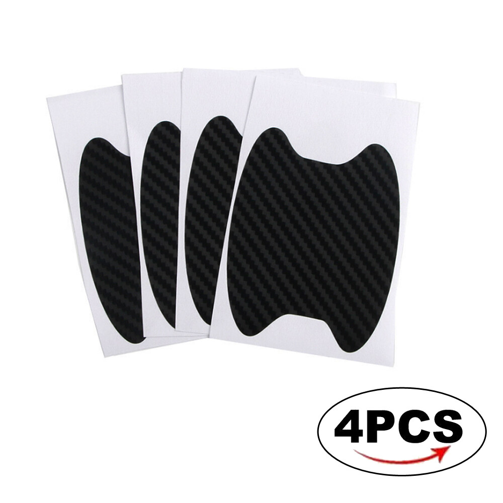 4x Car Stickers Carbon Fiber Door Handle Protector Film Anti-Scratch Accessories