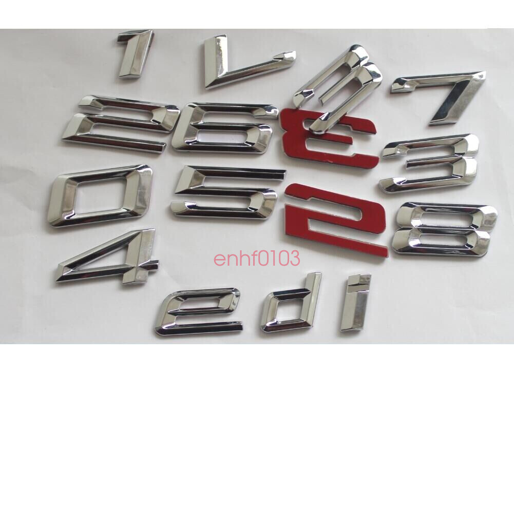 Chrome Number Trunk Rear Letters Word Badge Emblem Sticker for BMW 7 Series 750i