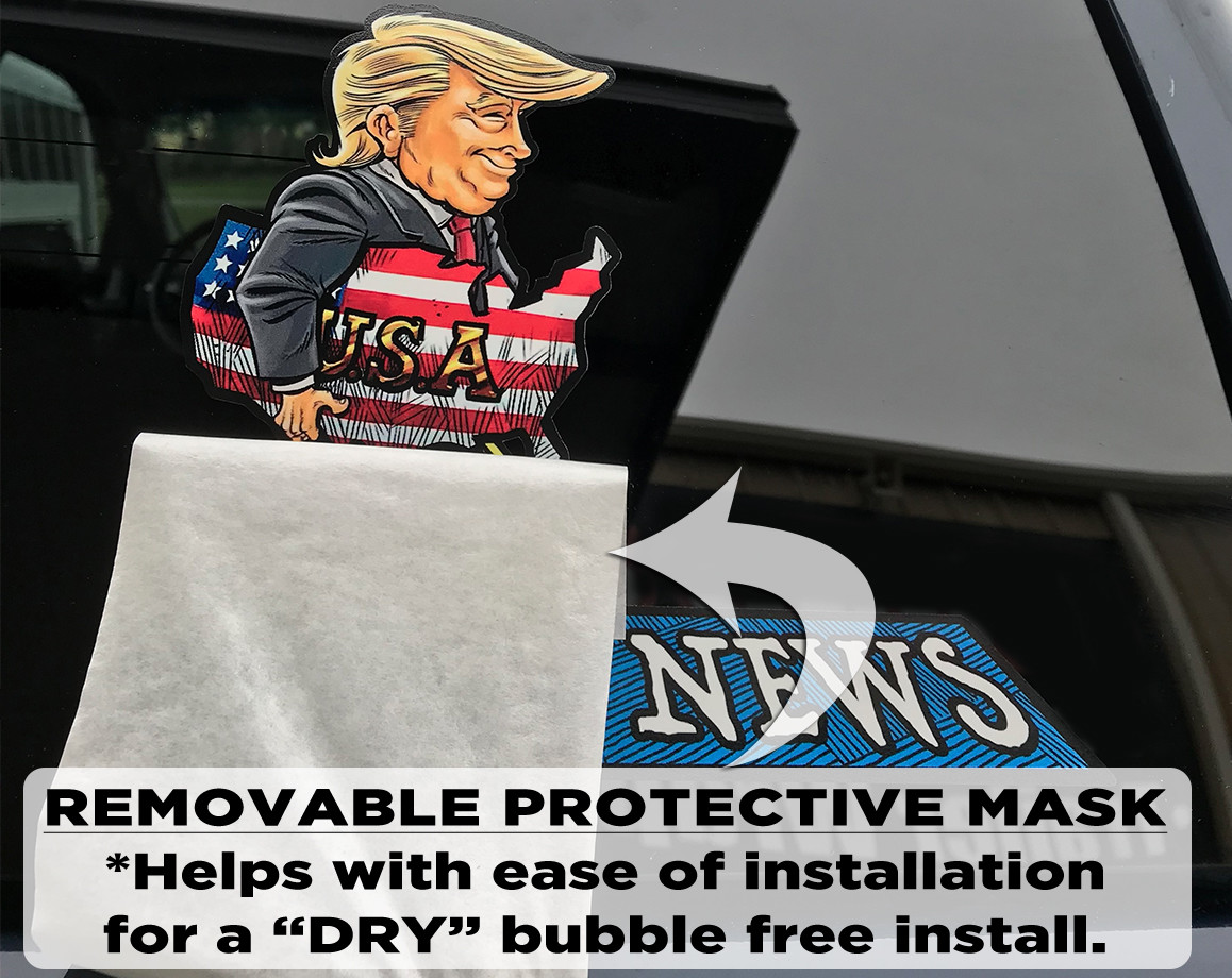 Donald Trump Pissing Bumper Sticker, Trump Pissing Sticker, Trump 2020, MAGA