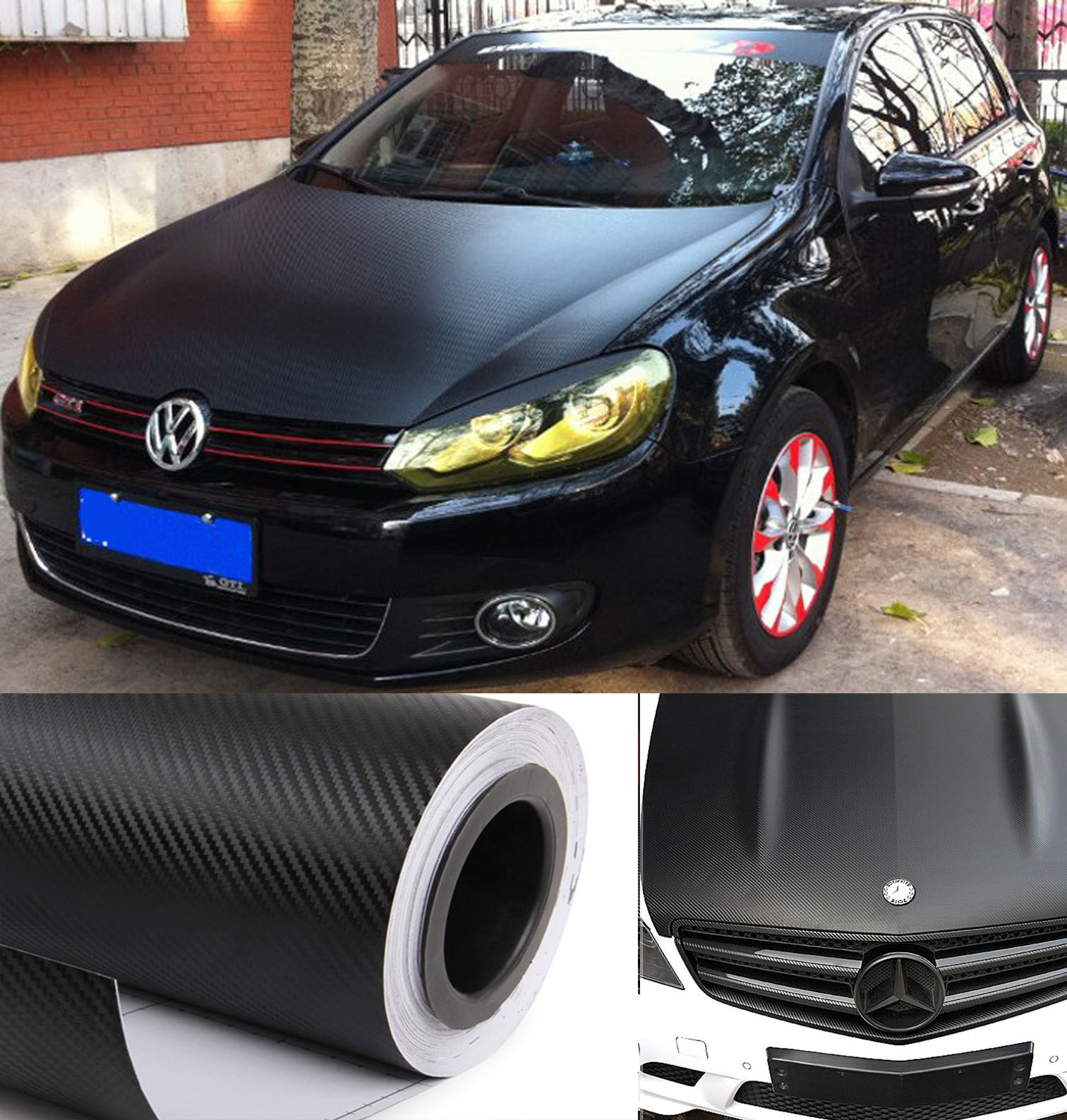 Bk Theme Car Pearl Metal Mirror Matte Chrome 3D 4D Strip Vinyl Wrap Sticker ABUS