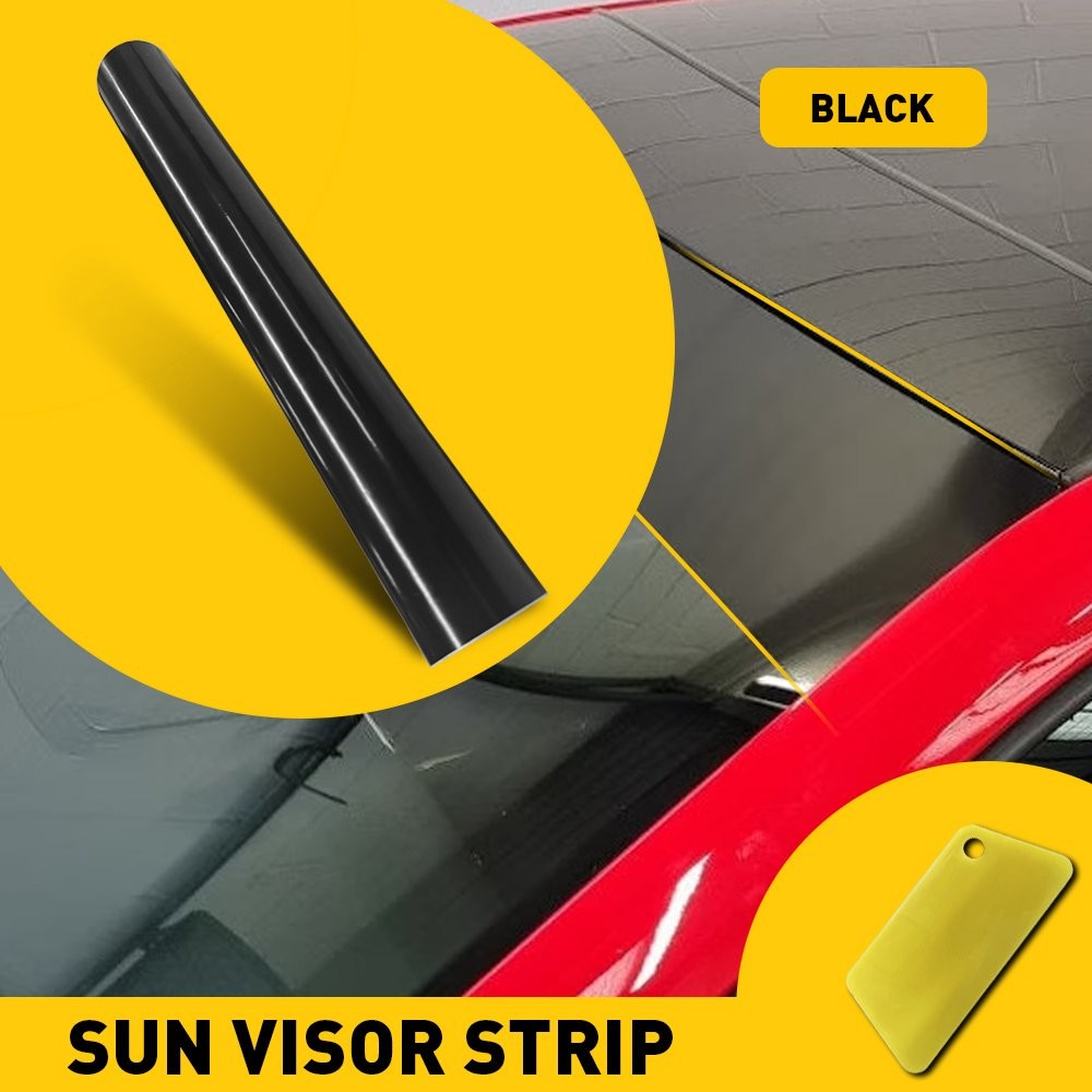Windshield Sticker Banner Black Vinyl Decal Sun Strip Universal 10*60inch Front